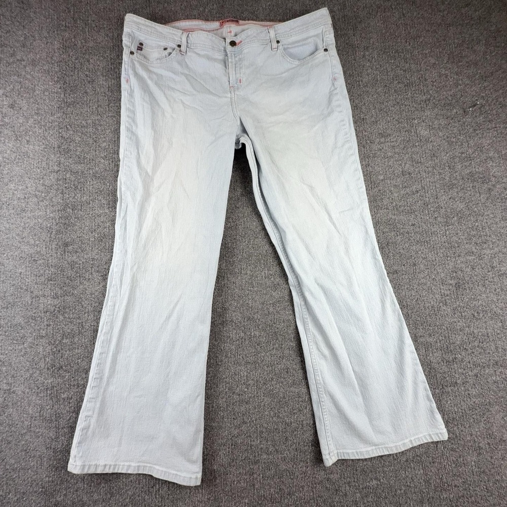 Y2K L.e.i. Jeans Womens 20 Light Wash High Rise Bootcut Stretch Denim Plus Size
